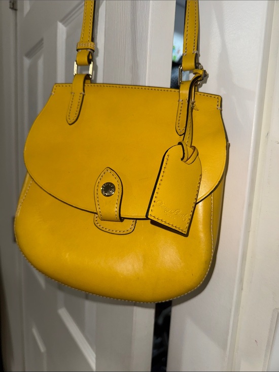 Dooney & Bourke Handbags - Dooney & Bourke-Yellow Leather Crossbody Shoulder Bag - Classic Women Bag